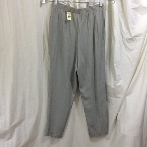 DC Perceptions Vintage Pants 1990s Trousers Harem Tapered NOS Pleated Gray 16 - Picture 5 of 6